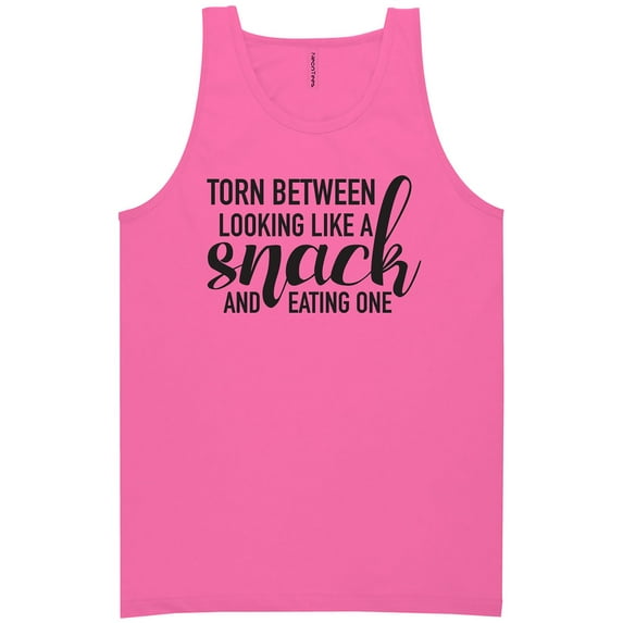 Torn Between Looking Like A Snack Neon Tank Top