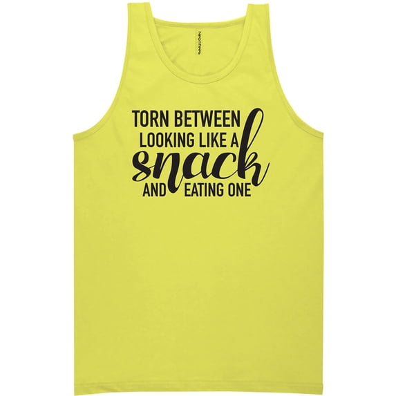 Torn Between Looking Like A Snack Neon Tank Top