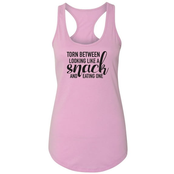 Torn Between Looking Like A Snack Racerback Tank