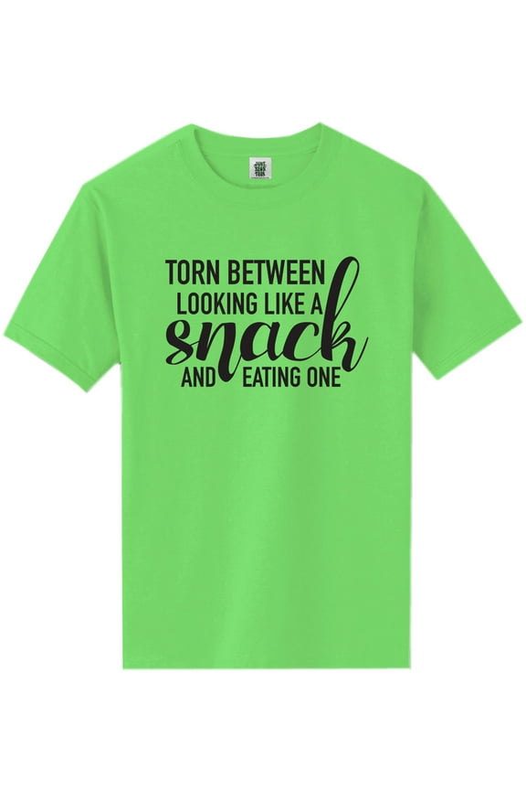 Torn Between Looking Like A Snack Short Sleeve Neon T-Shirt
