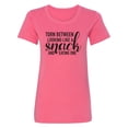 thumbnail image 1 of Torn Between Looking Like A Snack Womens crewneck tee, 1 of 2