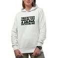 thumbnail image 1 of Torn Between Looking Like a Snack and Eating One, Workout Humor Quote, Groovy Retro Wavy Text Merch Gift, White Hooded Sweatshirt or Hoodie, Small, 1 of 5