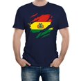 thumbnail image 1 of Torn Bolivia Flag Men's Graphic T-Shirt | Bolivian National Pride Tee, 1 of 2
