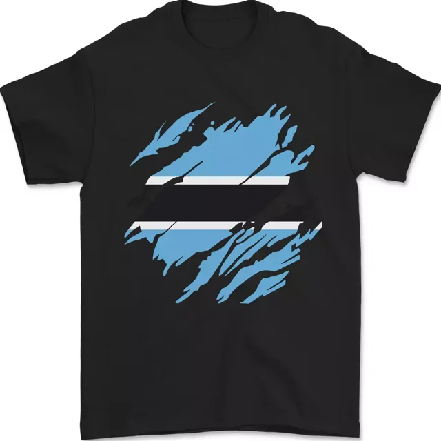 Torn Botswana Flag Botswanian Day Football Mens 100 Cotton