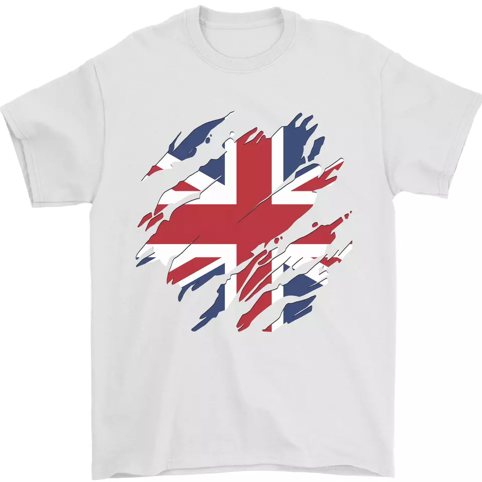 Union Jack Bandiera Teschio Palestra Mma Motociclista Bretagna T-Shirt 100