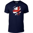 thumbnail image 1 of Torn England Flag Men's Graphic T-Shirt | English National Pride Tee, 1 of 2