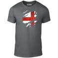 thumbnail image 1 of Torn England Flag Men's Graphic T-Shirt | English National Pride Tee, 1 of 2