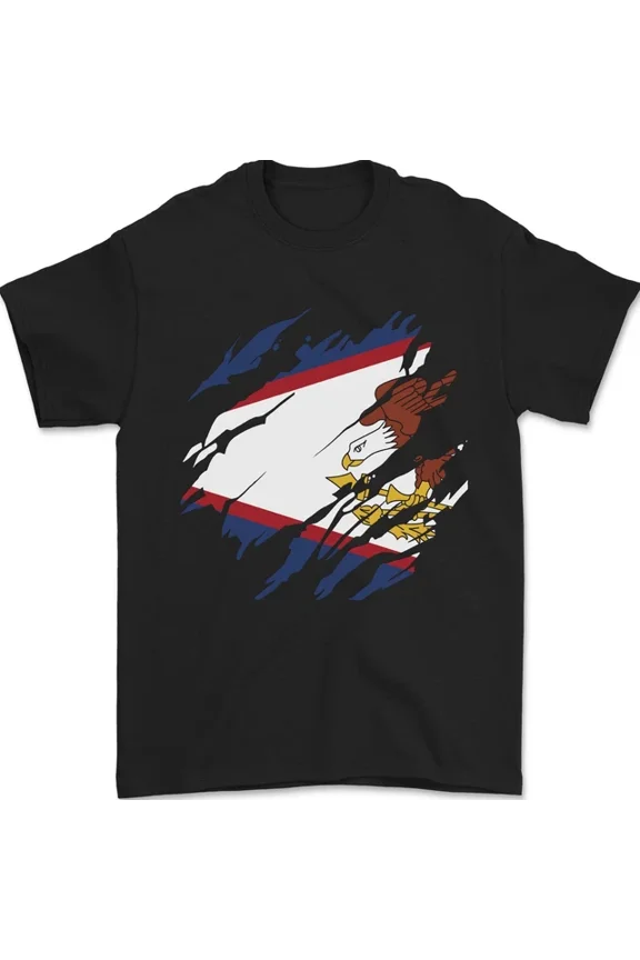 Torn Flag American Samoa Mens Womens S-5XL T-Shirt