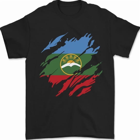 Torn Flag Karachay Cherkessia Mens T-Shirt