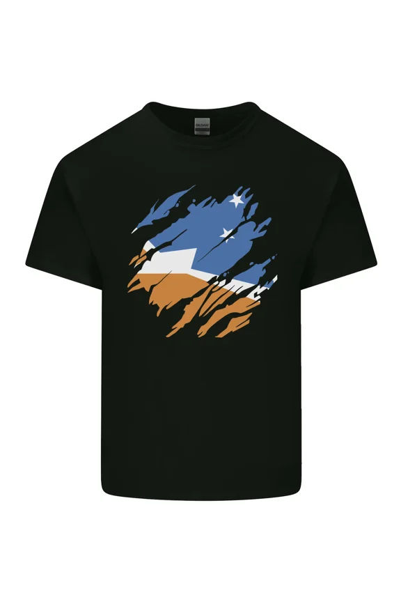 Torn Flag Of Tierra Del Fuego Province Argentina For Unisex T-Shirt