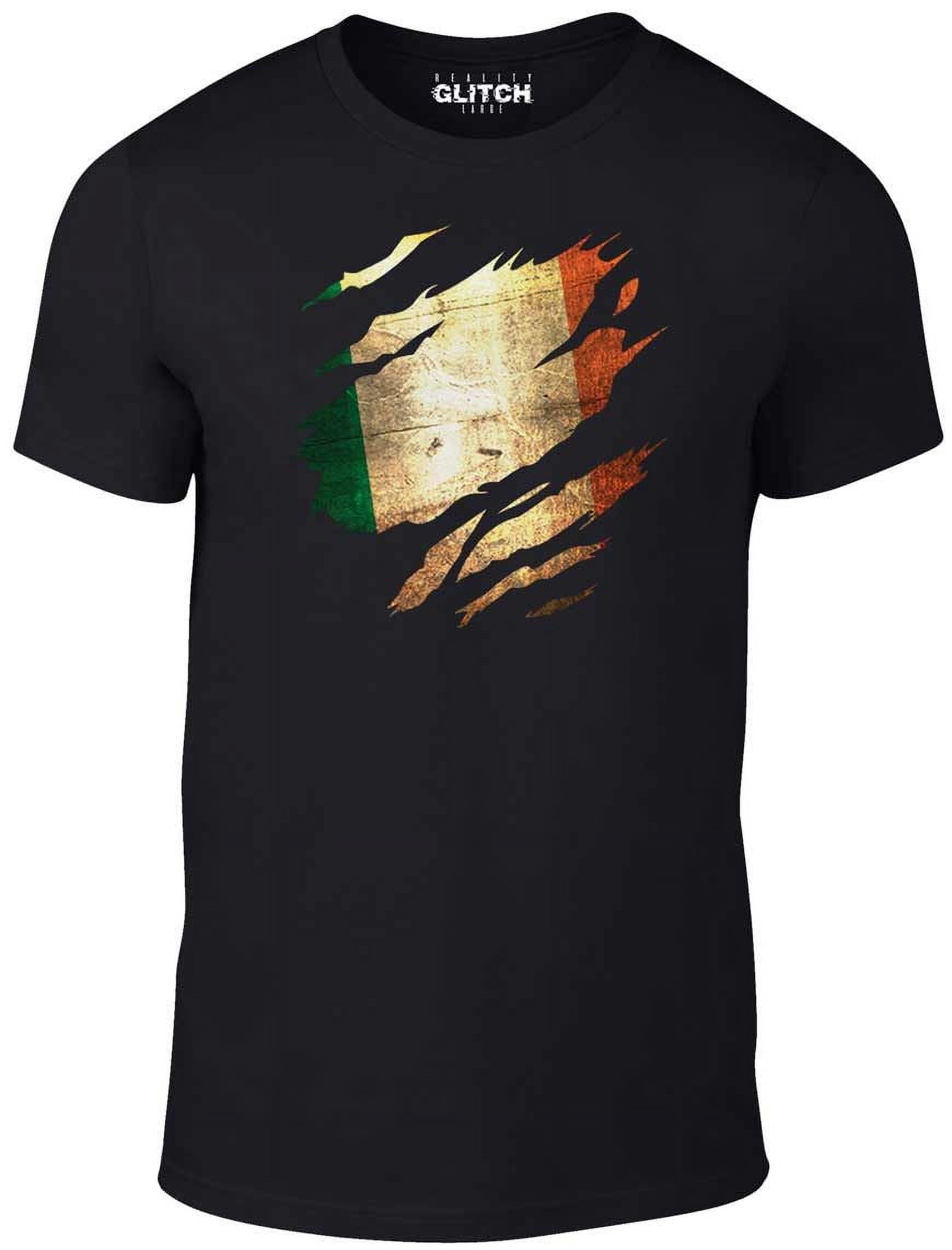 T-shirt U2 Avec Drapeau Irlandais - Homme Noir - Tailles S à 5XL - Coton Préshrunk - Neuf Avec étiquette
