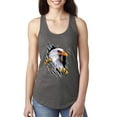 thumbnail image 1 of Torn Ripped Eagle Claws Animal Lover Ladies Racerback Tank Top, Dark Grey, Small, 1 of 3