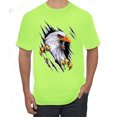 thumbnail image 1 of Torn Ripped Eagle Claws Animal Lover Men's Graphic T-Shirt, Safety Green, 5XL, 1 of 3