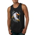 thumbnail image 1 of Torn Ripped Eagle Claws Animal Lover Mens Graphic Tank Top, Black, Small, 1 of 3