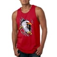 thumbnail image 1 of Torn Ripped Eagle Claws Animal Lover Mens Graphic Tank Top, Red, X-Large, 1 of 3