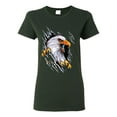 thumbnail image 1 of Torn Ripped Eagle Claws Animal Lover Womens Graphic T-Shirt, Forest Green, Large, 1 of 3