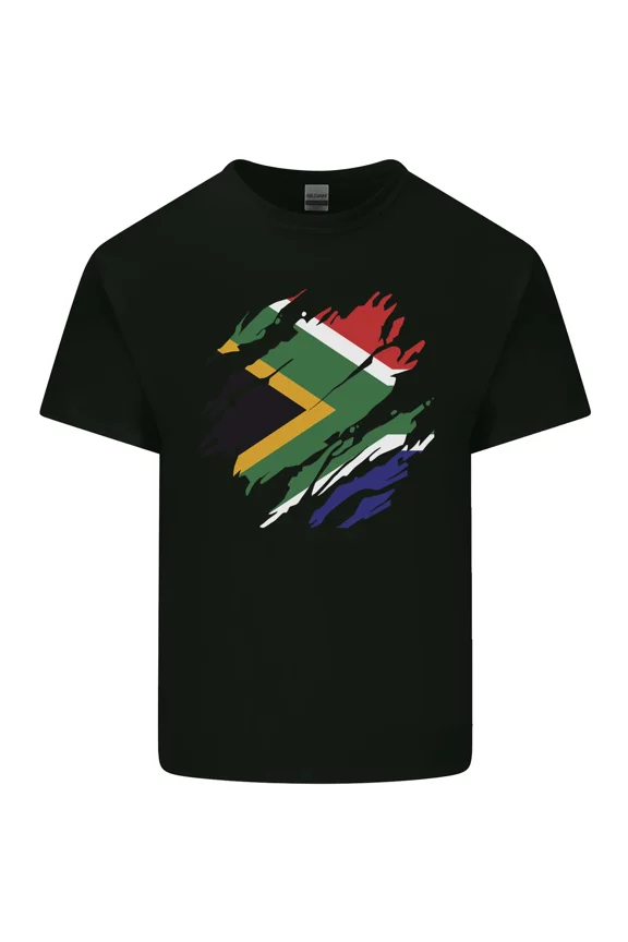 Torn South African Flag Africa Day Football Celebration Unisex T-Shirt, up to size 5XL