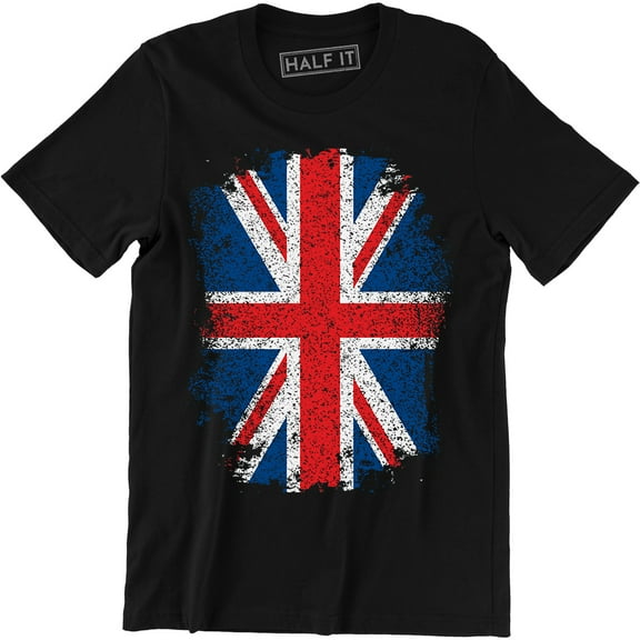 Torn Union Jack Flag Funny Men's Country British Fashion Sport T-Shirt