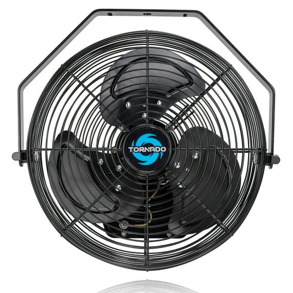 Tornado 12 inch Wall Mount Fan Outdoor Metal Fan 3 Speed 1650 CFM Industrial