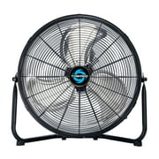 Tornado 18 Inch High Velocity Metal Floor Fan, 3-Speed Powerful Cooling for Industrial, Commercial, and Home Spaces, 120 Tilt, 6.0 FT Cord - UL safety Listed, Black