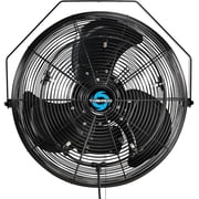 Tornado 18 Inch Outdoor Misting Fan High Velocity Metal Industrial Wall Mount Fan For Commercial, Industrial, Residential, Greenhouse Use 3 Speed 5 Nozzles 6.6 FT Cord UL Safety Listed