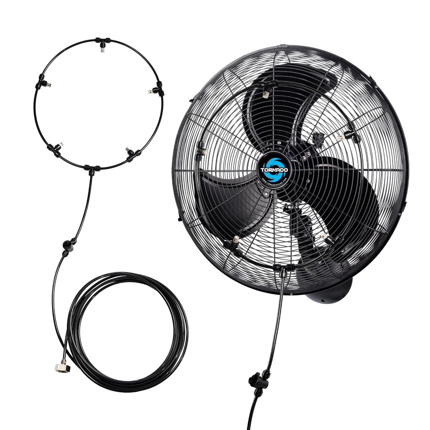 Tornado 20 Inch Pro Series Outdoor Wall Mount Fan with Pre-Installed ...