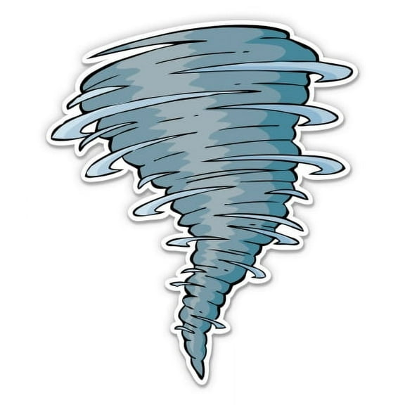Tornado - 5" Vinyl Sticker - For Car Laptop I-Pad - Waterproof Decal