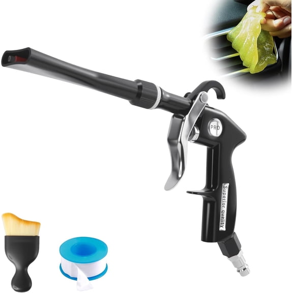 Tornado Air Cleaning Interior Detailing Tools for Blasts Dirt and Dust Works with Air Compressor(Upgraded Design with Focused Nozzle)