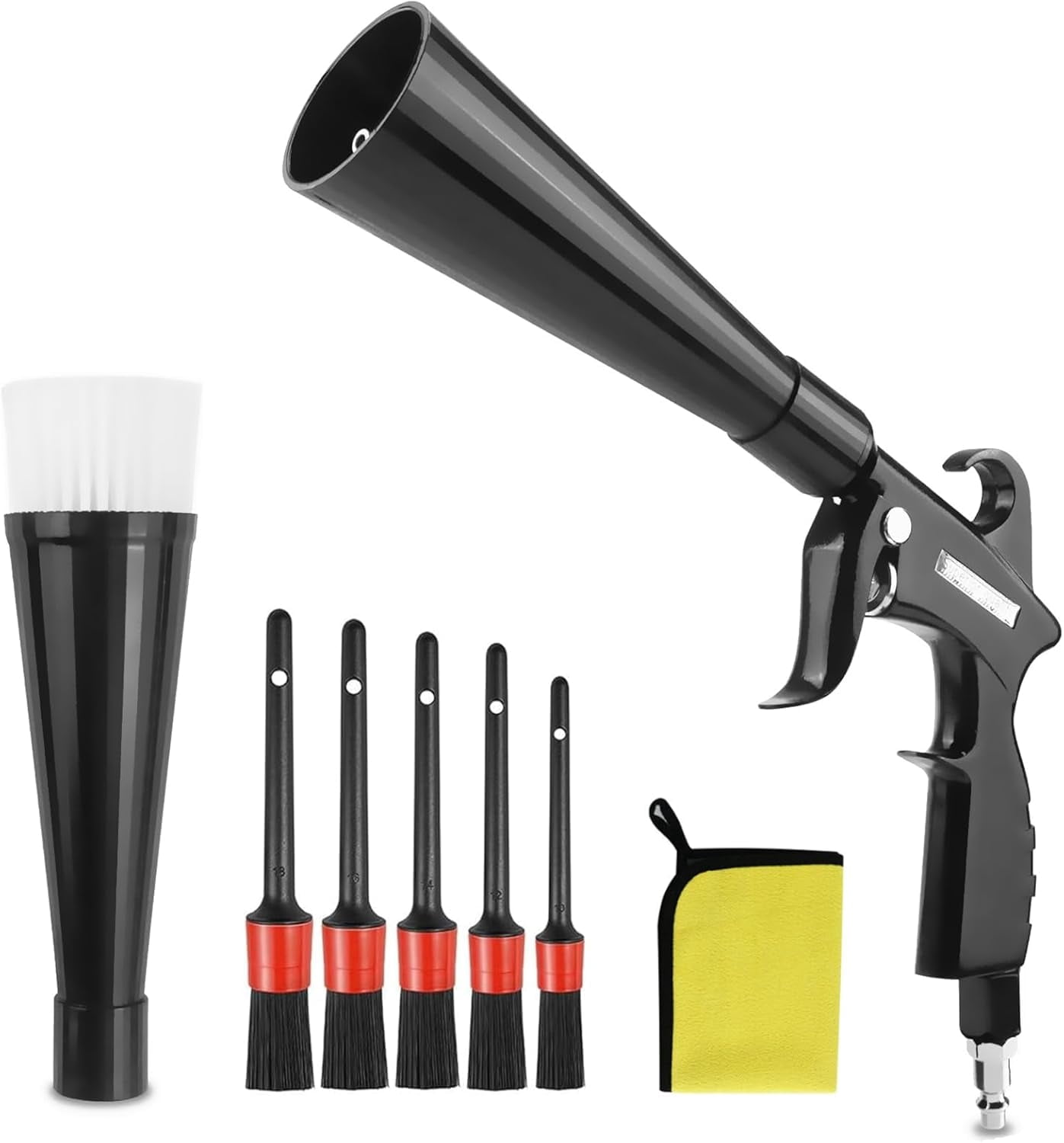 Car Cleaning Air Blow Gun – High Pressure Interior Detailing Tool with 360° Swivel Nozzle, Pneumatic Dust Blower for Auto Carpet Seats Dashboard Console Cleaning