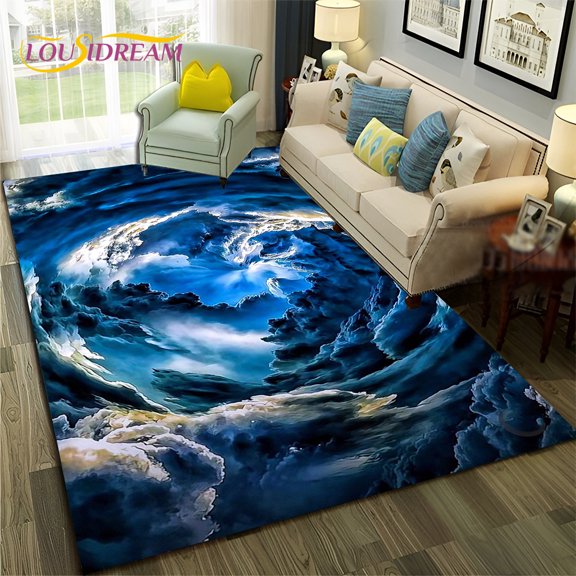 Tornado Cloud Twister Dream Natural Carpet Rug for Home Living Room Bedroom Sofa Doormat r kids Area Rug Non-slip Floor Mat