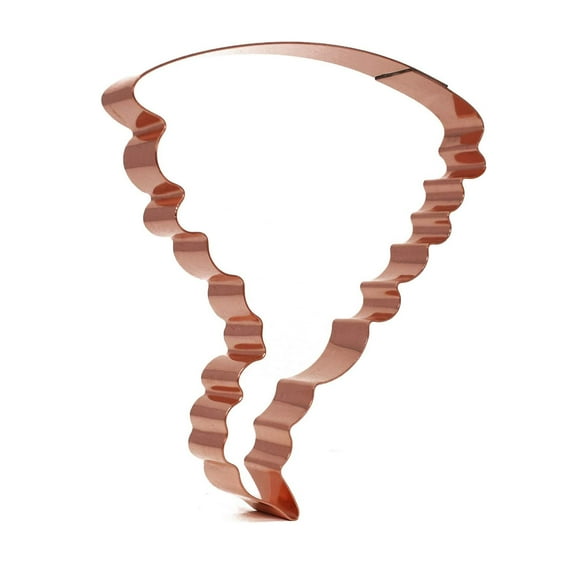 Tornado Cookie Cutter 5 X 5.25 inches - Handcrafted Copper Cookie Cutter by The Fussy Pup