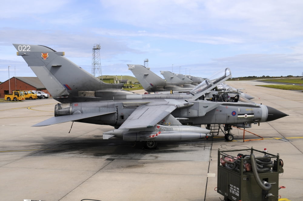 Tornado GR4 of the Royal Air Force at RAF Lossiemouth Canvas Art - Riccardo NiccoliStocktrek Images (17 x 12)
