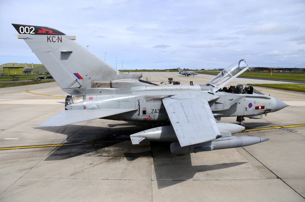 Tornado GR4 of the Royal Air Force at RAF Lossiemouth Canvas Art - Riccardo NiccoliStocktrek Images (34 x 23)
