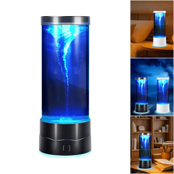 Tornado Lamp, Dynamic Water Dance Twister Table Lamp, LED Ambient Night Light, Cool Novelty Home Decor, Perfect Holiday Gift for Adults and Kids