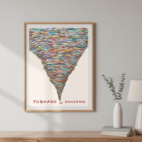 Tornado Of Nonsense Poster, Abstract Wall Art Poster, Modern Colorful, Contemporary Home Decor, Unframed Canvas Size 24x36
