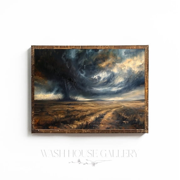 Tornado Poster Storm Wall Art Moody Wall Art For Bathroom Wall Decor ...