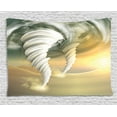 thumbnail image 1 of Tornado Tapestry, Abstract Hurricane Swirls with Sun Clouds on Desert Landscape, Wall Hanging for Bedroom Living Room Dorm Decor, 80W X 60L Inches, Pale Sage Green Beige Yellow, by Ambesonne, 1 of 2