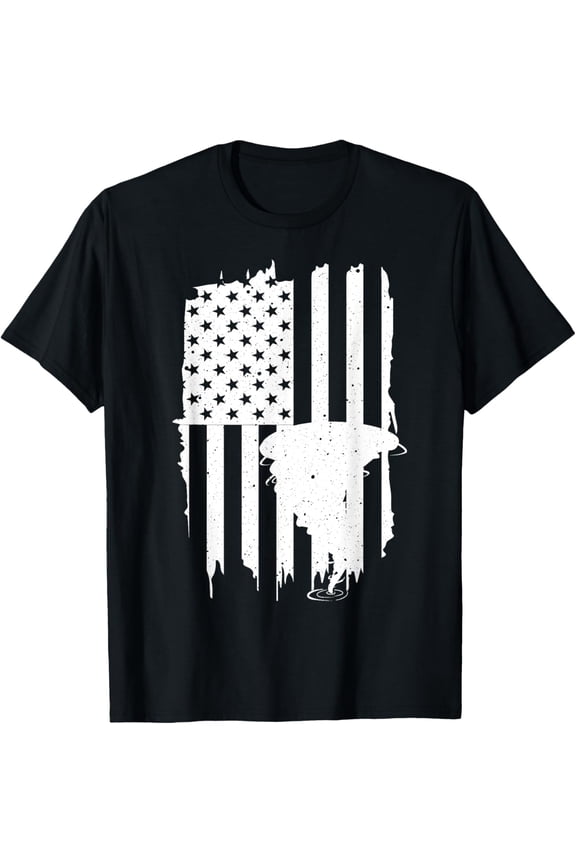 Tornado US Flag Hurricane Storm Tornado Chaser Men Women T-Shirt