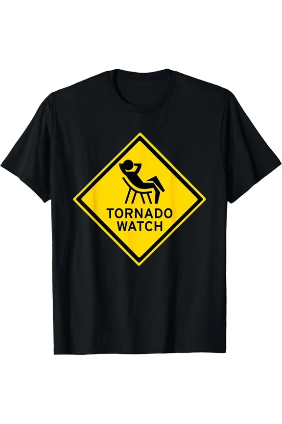 Tornado Watch Road Sign Severe Weather Storm Chaser T-Shirt