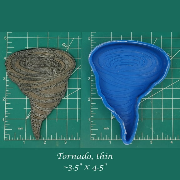 Tornado - thin - Silicone Freshie Mold