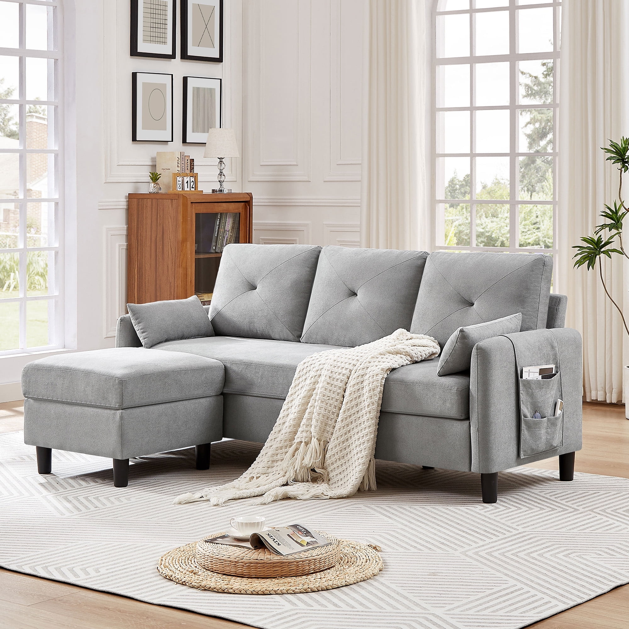 3 cushion couch with chaise hotsell
