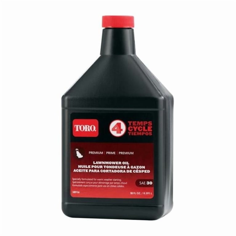 Toro Engine Motor Lawn Mower Oil, 38916A, 18 oz SAE 30 - Pack of