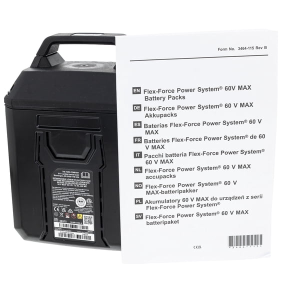 Toro 88975 60V MAX Flex-Force 7.5Ah Lithium-Ion Battery