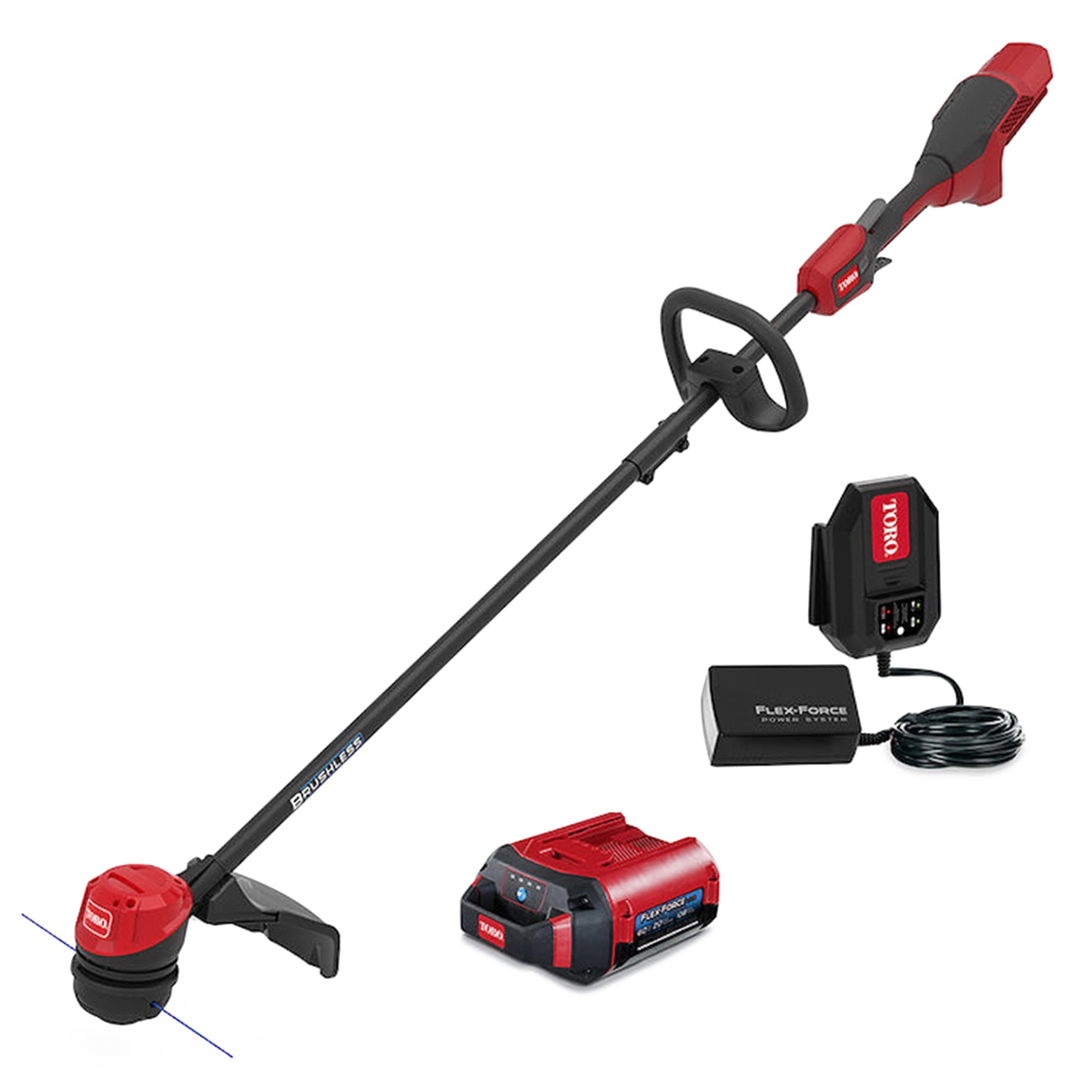 Toro Flex Force 60V Brushless 13 15 String Trimmer with Battery Charger