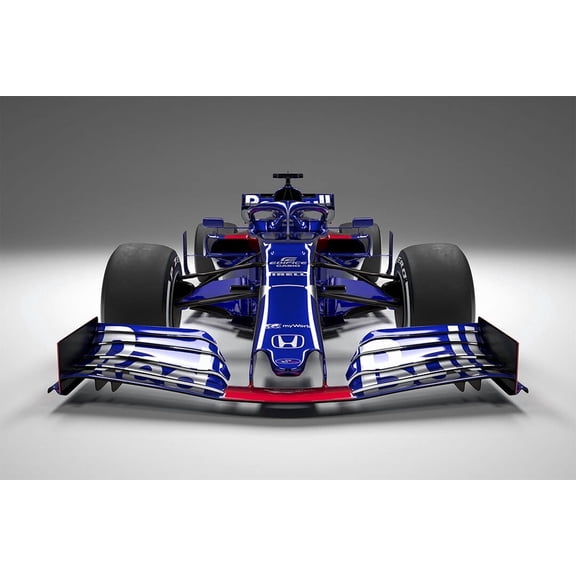 Toro Rosso STR14 Formula Sports Car Racing Car Wall Art Home - 12x18 Inch Laminated Poster - Stunning Detail and Bold Colors
