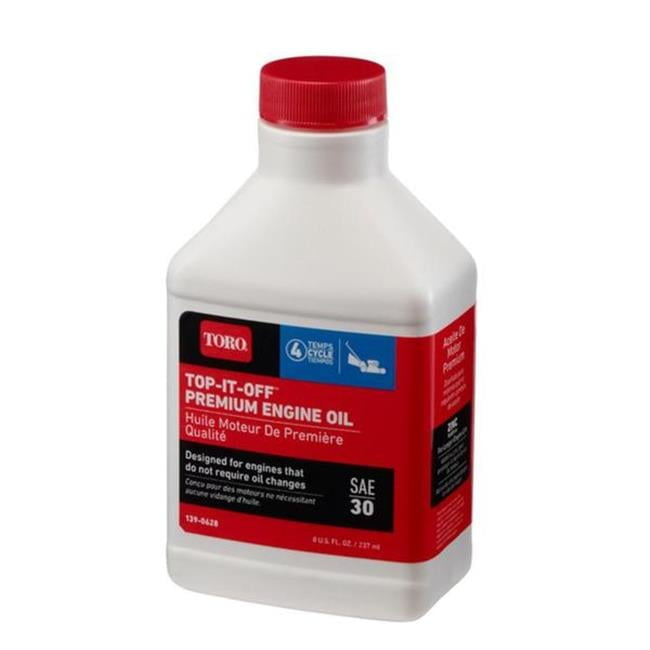 Toro 8 oz. Top-it-Off SAE 30 4-Cycle Premium Lawn Mower Engine Oil Toro 8 oz. Top-it-Off SAE 30 4-Cycle Premium Lawn Mower Engine Oil