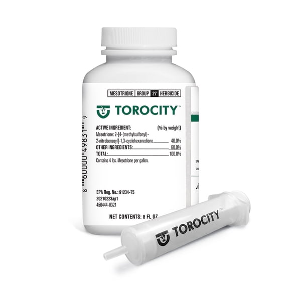 Torocity Turf Herbicide - Mesotrione Concentrate (8 oz) by Atticus (Compare to Tenacity)  Selective Weed Killer for Lawns  Pre and Post Emergent Control