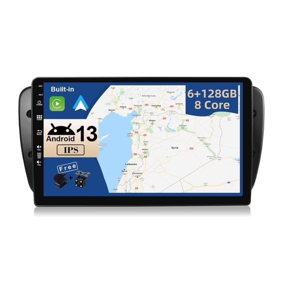 Torovo - [6G+128G] - Android 10 Car Stereo Fit for Seat Ibiza 6J (2009-2014) - Built-in DSP/Carplay/Android Auto - Rear Camera MIC FREE - 9 Inch 2 Din - Support SWC WiFi 4G BT DAB Fast-boot 360-Camera