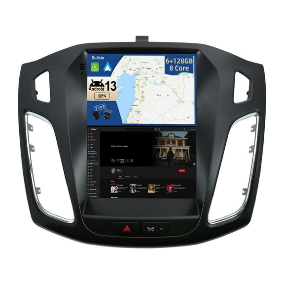 Torovo - [6G+128G] - Android 11 Car Stereo For Ford Focus (2010-2013) - Wireless Carplay/Android Auto - Camera & MIC - IPS 9 Inch 2 Din - DSP Steering Wheel WiFi 4G DAB Fast-boot 360-Camera AHD-Camera