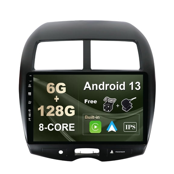 Torovo - 6G+128G - Android 12 IPS Car Stereo For Mitsubishi ASX (2010-2019) - Wireless CarPlay/Android Auto - LED Camera + MIC - 10.1 Inch 2 Din - DAB Steering Wheel Fast-boot 360-CAM WIFI BT5.0